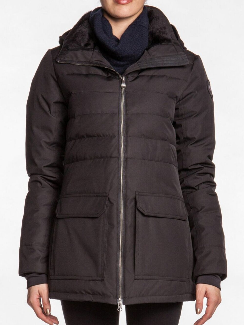 Ladies Canada Goose Laurier Black Parka 2540L Coat NEW Branta Jacket New Large
